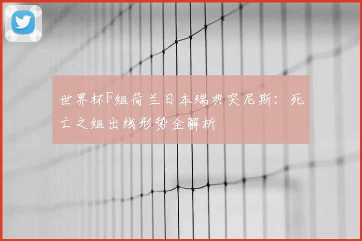 世界杯F组荷兰日本瑞典突尼斯：死亡之组出线形势全解析